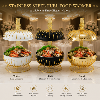 Luxury 8L Hanging Dome Chafing Dish | Premium Buffet Food Warmer for Hotel, Wedding & Catering