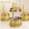 KUOMIE Luxury 8L Gold Chafing Dish with Hanging Lid, Stainless Steel Food Warmer for Weddings, Hotel Buffets, Catering Events, Parties, and Banquets