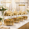 KUOMIE 8L Luxury Gold Chafing Dish with Hanging Dome Lid, Stainless Steel Food Pan, and Buffet Food Warmer Design for Weddings, Hotels, Catering, Banquets, and Parties