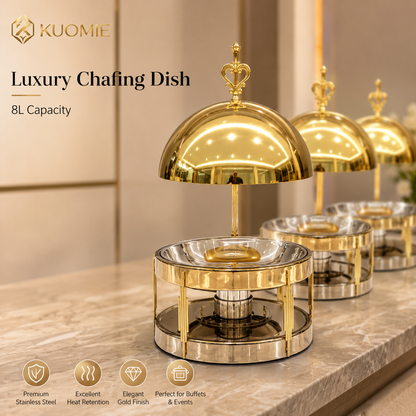 Luxury 8L  Chafing Dish with Hanging Lid for Wedding Buffet and Hotel Catering