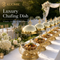 Luxury Gold Chafing Dish | Round Buffet Food Warmer for Weddings and Catering