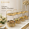 Luxury 8L Gold Buffet Food Warmer with Hanging Lid and Stainless Steel Bowl