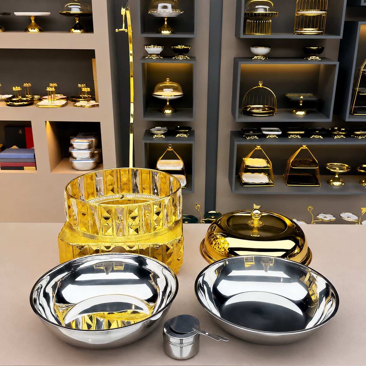 KUOMIE Luxury Gold Chafing Dish Set