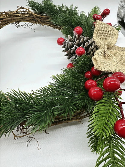 1pc Christmas Wreath ,christmas decor for Front Door christmas wreaths for front door,christmas decoration - kuomie