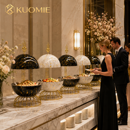 8L Luxury Chafing Dish with Hanging Dome Lid | KUOMIE