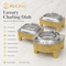 KUOMIE 6L -9L luxury-gold-chafing-dish-glass-lid-buffet-warmer