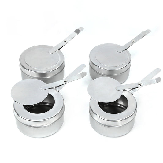 KUOMIE Stainless Steel Chafing Dish Fuel Burner | Refillable Alcohol & Gel Fuel Canister for Buffet Food Warming