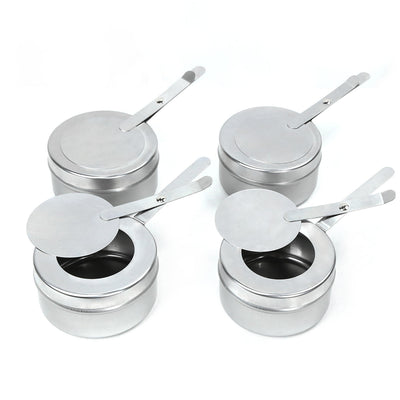KUOMIE Stainless Steel Chafing Dish Fuel Burner | Refillable Alcohol & Gel Fuel Canister for Buffet Food Warming