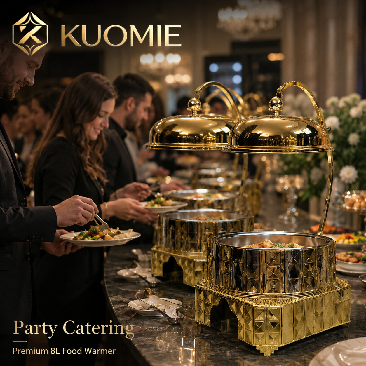 KUOMIE Luxury Gold Chafing Dish Set
