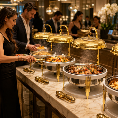 Luxury Stainless Steel Chafing Dish for Buffet, Wedding & Catering