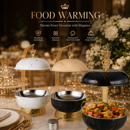 Luxury 8L Stainless Steel Chafing Dish with Hanging Lid for Hotel Buffet, Restaurant Catering & Wedding Banquets