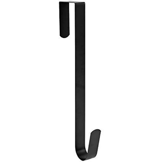 Wreath Hanger for Front Door,Sturdy Steel Wreath Door Hanger,Over The Door Hanger Hook,black wreath hanger,garland hanger for front door,garland hanger for door frame,wreath hanger - kuomie